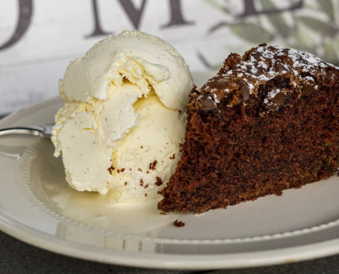 cake and ice cream
